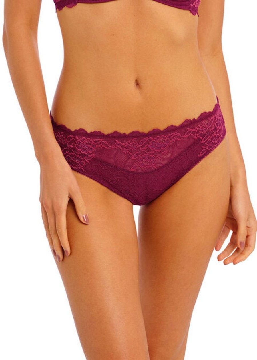 Briefs Wacoal | Wacoal - Lace Perfection Bikini Red Plum