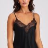 Sleepwear Love u0026 Lustre | Love & Lustre - Silk Cami With Lace Black