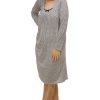 Sleepwear Yuu | Yuu - Ditsy Grosgrain Long Sleeve Dress Mink