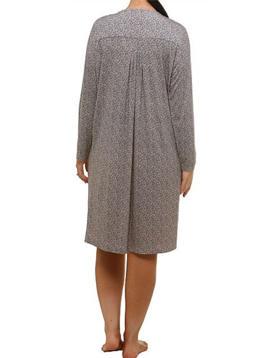 Sleepwear Yuu | Yuu - Ditsy Grosgrain Long Sleeve Dress Mink