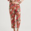 Sleepwear Papinelle | Papinelle - Clara Crop Pant Geranium