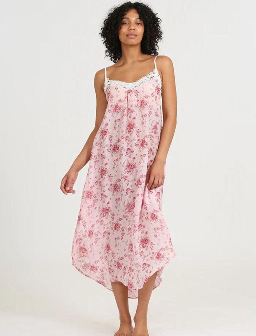 Sleepwear Papinelle | Papinelle - Lou Lou Maxi Nightie Pink