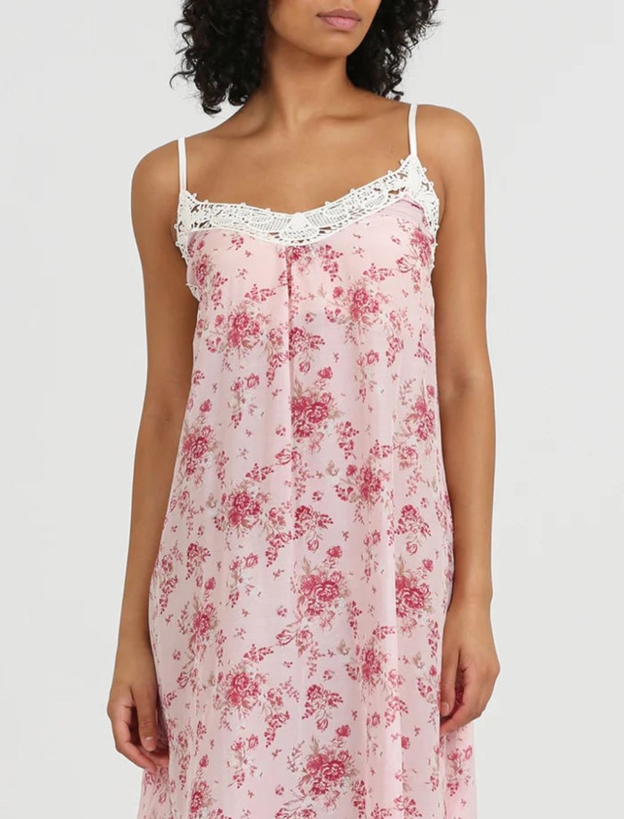 Sleepwear Papinelle | Papinelle - Lou Lou Maxi Nightie Pink