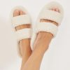 Sleepwear Papinelle | Papinelle - Boucle Strap Slides Cream