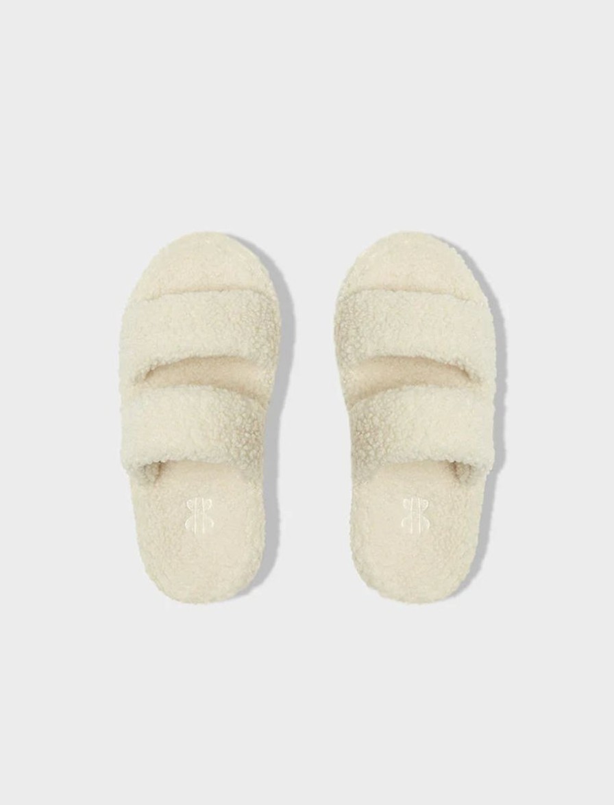 Sleepwear Papinelle | Papinelle - Boucle Strap Slides Cream