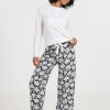 Sleepwear Papinelle | Papinelle - Cara Pant & Organic Cotton Ls Top Black