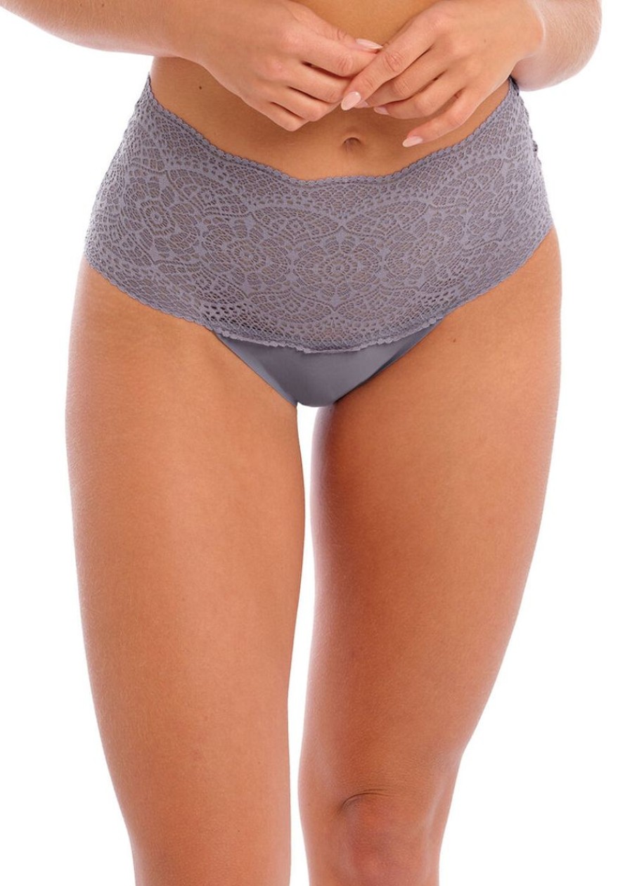 Briefs Fantasie | Fantasie - One Size Stretch Lace Full Brief Steel Blue