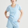 Sleepwear Papinelle | Papinelle - Jada Organic Cotton Knit Tee Powder Blue