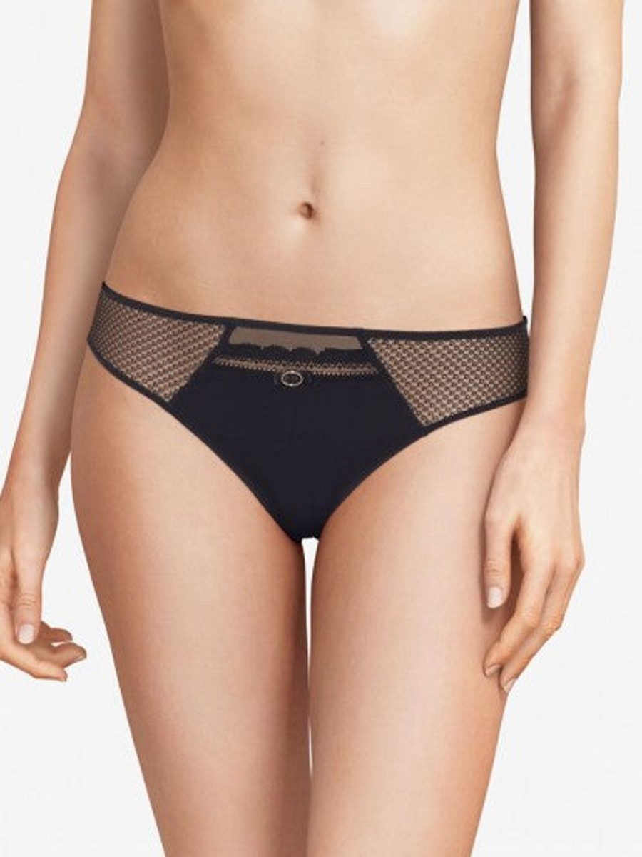 Sleepwear Chantelle | Chantelle - Parisian Allure Bikini Brief Black