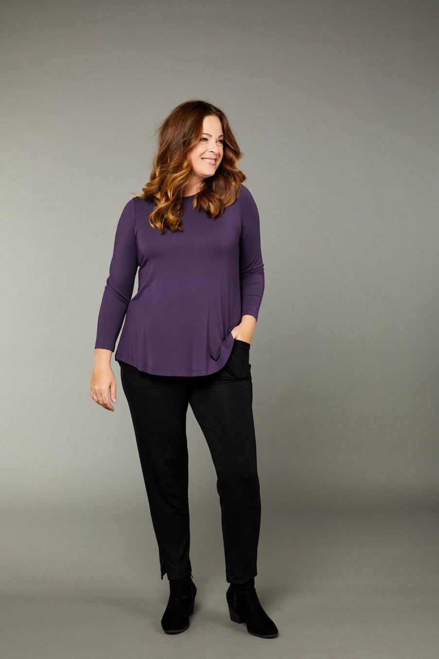 Tani Australia Tani | Tani - Cara Long Sleeve Swing Top Mulberry