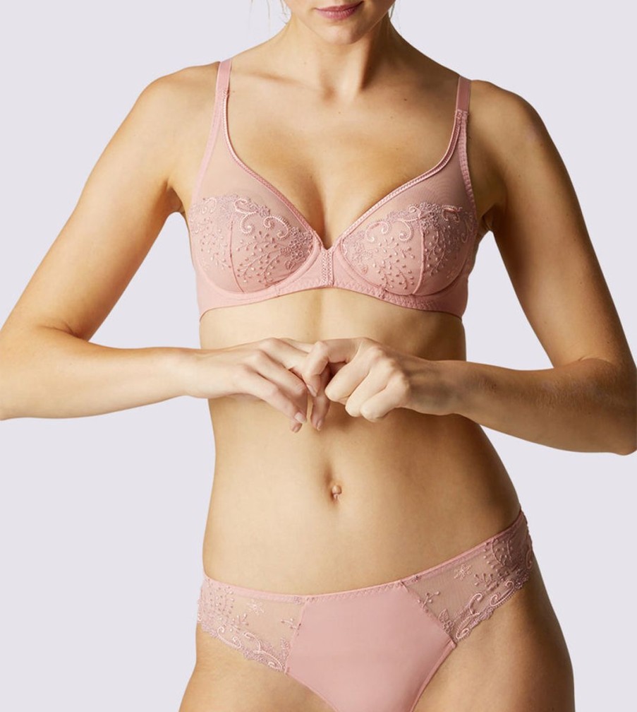 Bras Simone Perele | Sp - Delice Full Cup Plunge Rose Peach