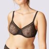 Bras Simone Perele | Simone Perele - Comete Full Cup Seamless Lace Bra Black