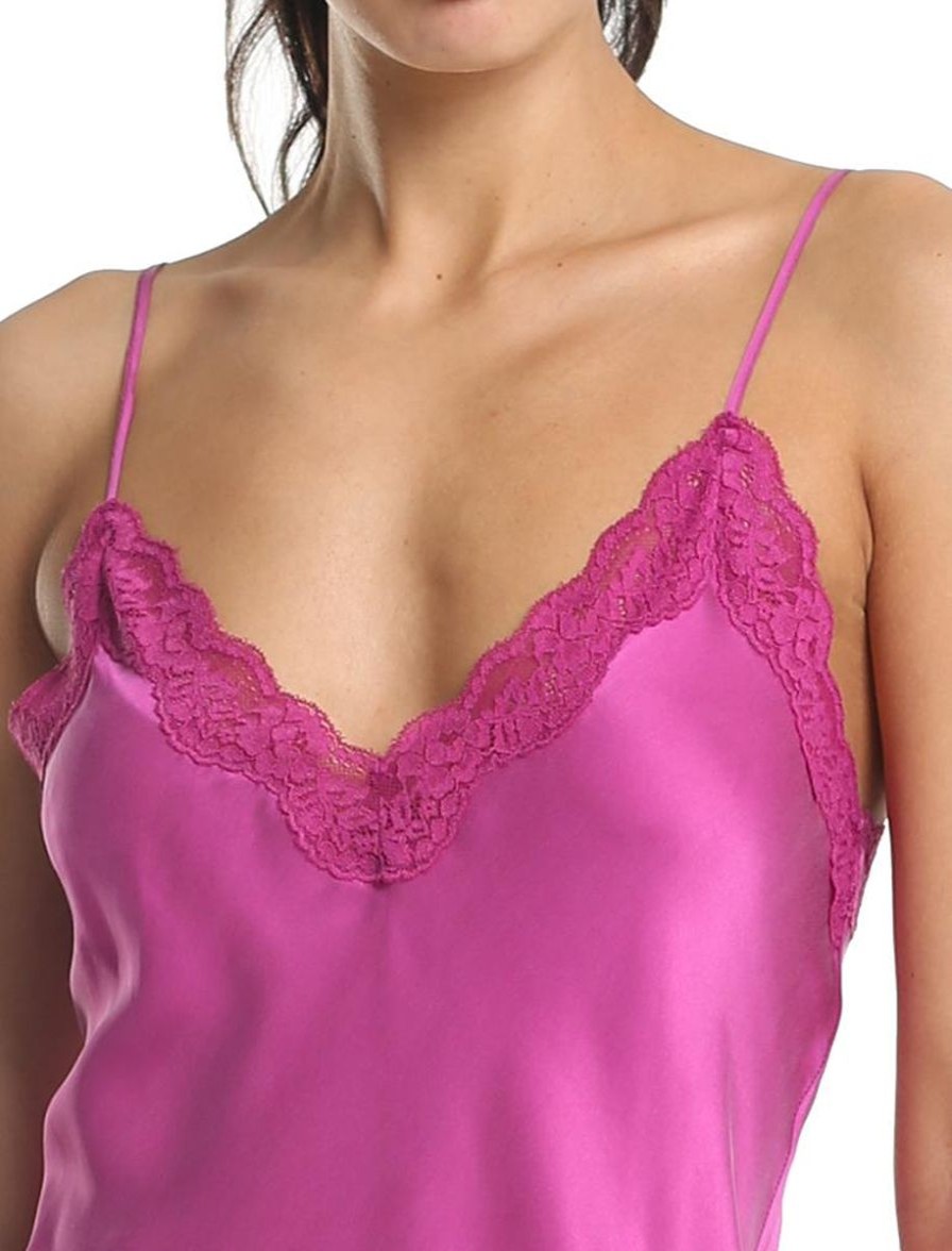 Sleepwear Papinelle | Papinelle - Pure Silk Lace Slip Nightie In Fuchsia