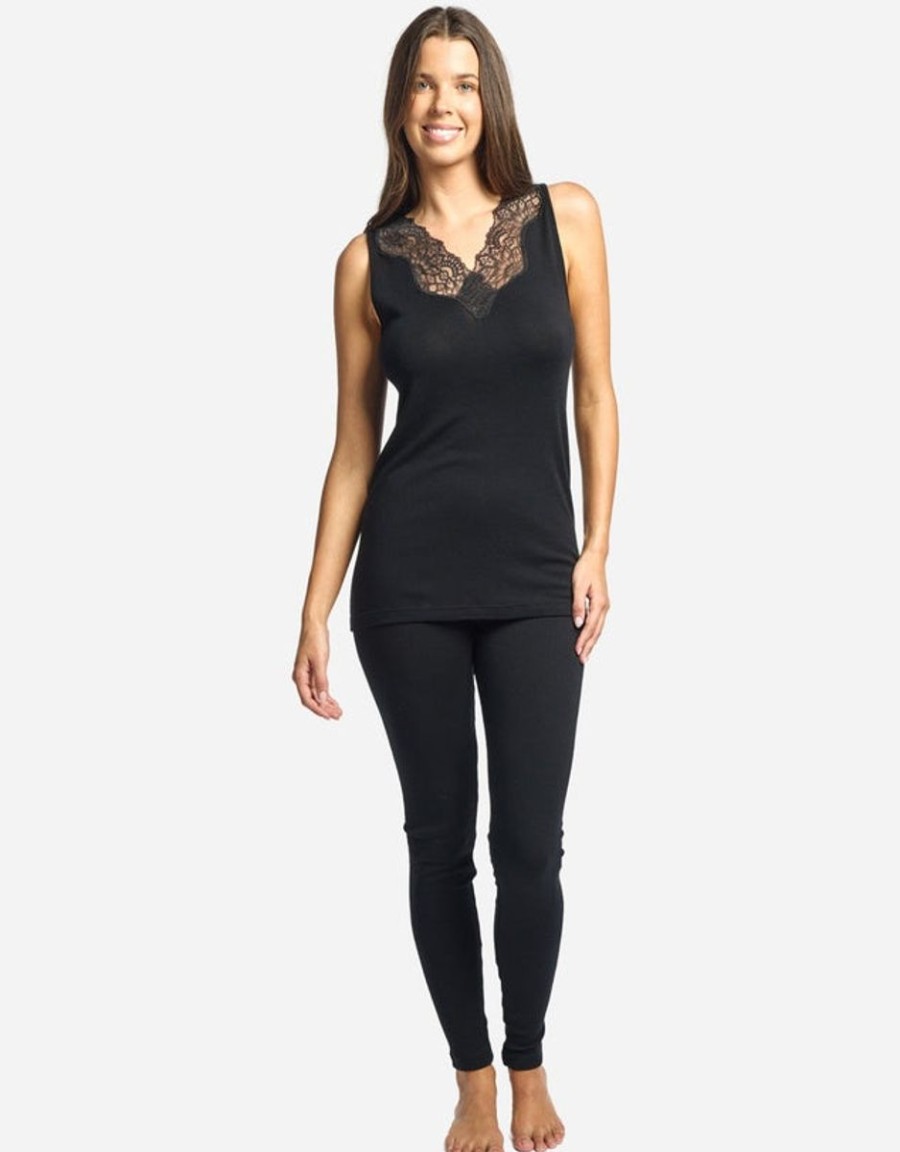 Basics Love u0026 Lustre | Love & Lustre - Wool Silk Tank With Lace