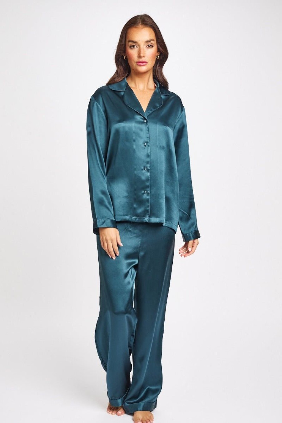 Sleepwear Love u0026 Lustre | Love & Lustre - Silk Piped Pj Set Aw22