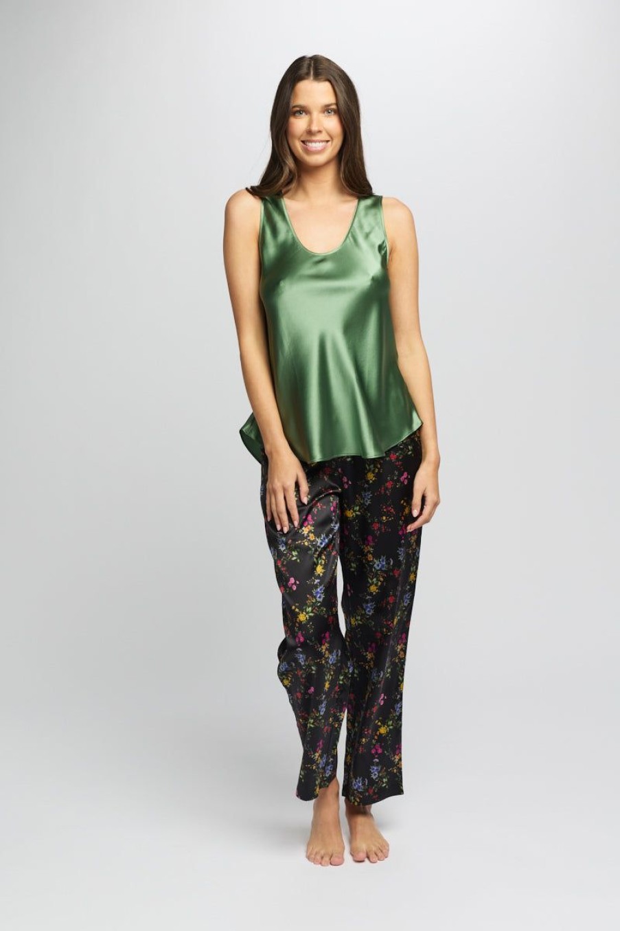 Sleepwear Love u0026 Lustre | Love & Lustre - Mono Silk Camisole Basil