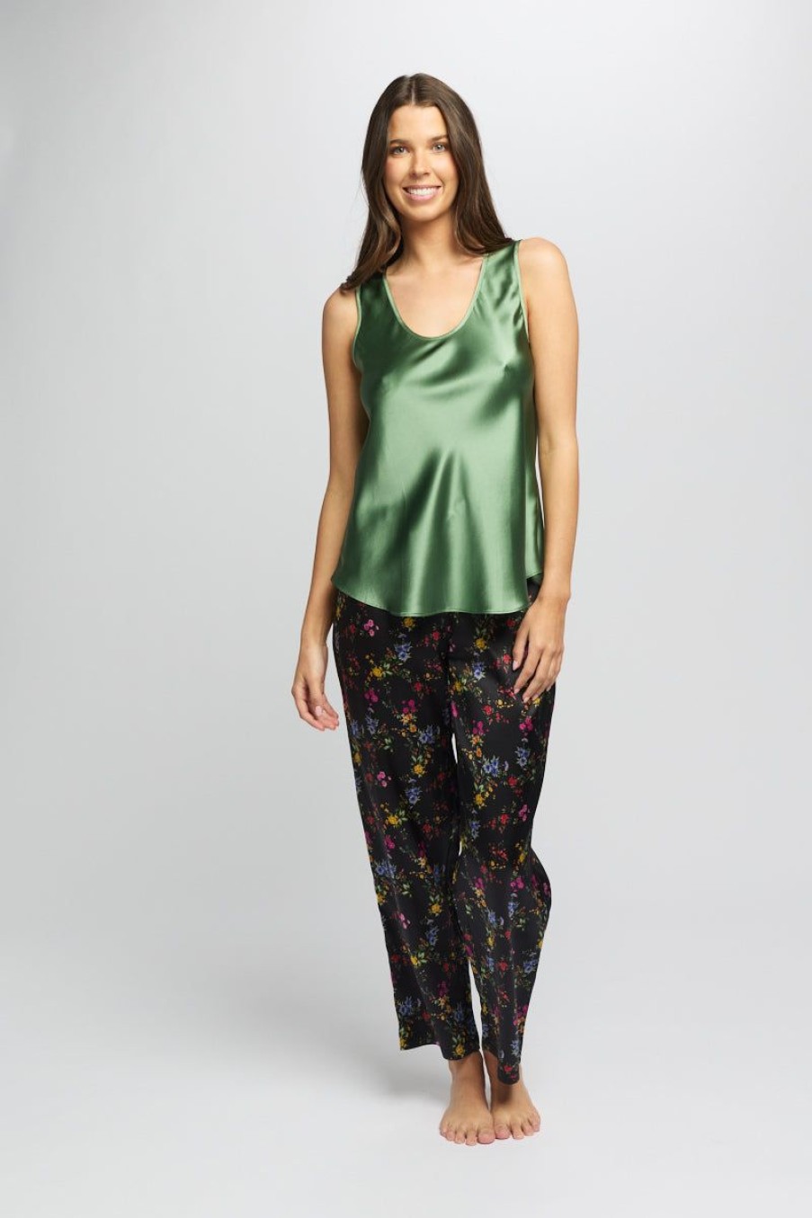 Sleepwear Love u0026 Lustre | Love & Lustre - Mono Silk Camisole Basil