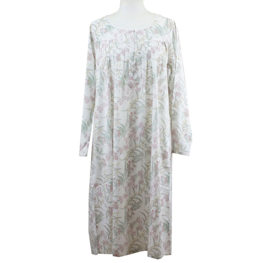 Sleepwear French Country | French Country Ls Cotton Nightie Wattlebloom