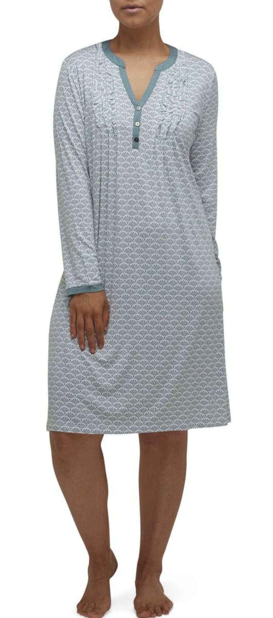 Sleepwear Yuu | Yuu - Diamond Button Nightie Mineral