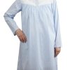 Sleepwear French Country | French Country - Daisy Chain Long Sleeve Cotton Nightie Daisy Chain Blue