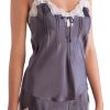 Sleepwear GINIA | Ginia - Pintuck Silk Cami With Lace