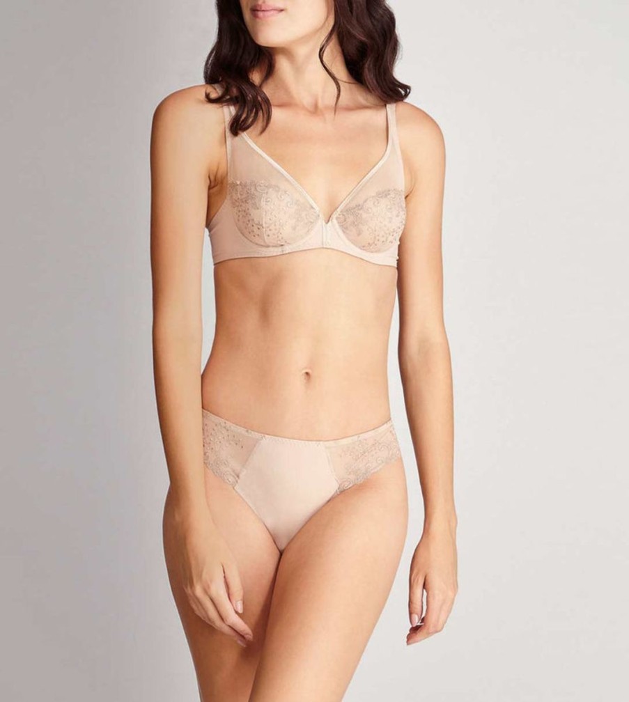 Bras Simone Perele | Simone Perele - Delice Full Cup Plunge Skin