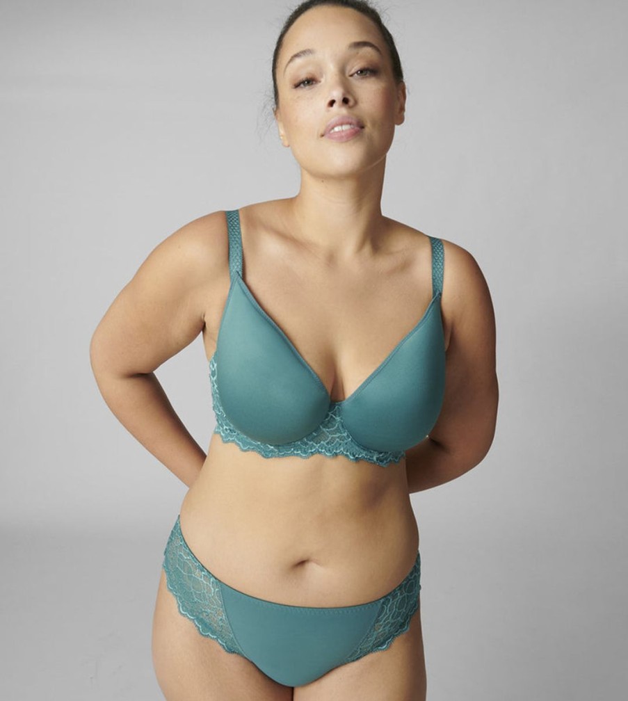 Bras Simone Perele | Simone Perele - Caresse 3D Plunge Contour Bra Boreal Green