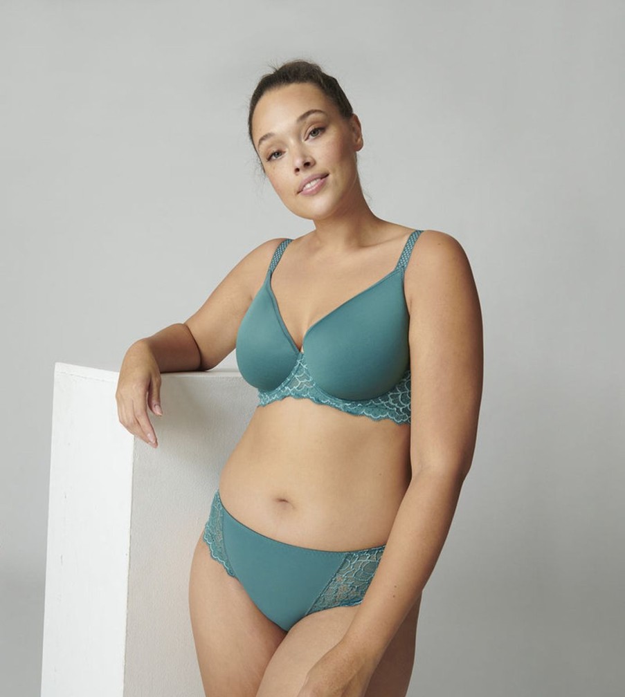 Bras Simone Perele | Simone Perele - Caresse 3D Plunge Contour Bra Boreal Green