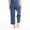 Sleepwear Victorias Dream | Victoria'S Dream - Boudoir Cotton Pj Set | Blue Navy