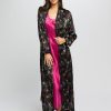 Sleepwear Love u0026 Lustre | Love & Lustre - Long Silk Robe Midnight Garden