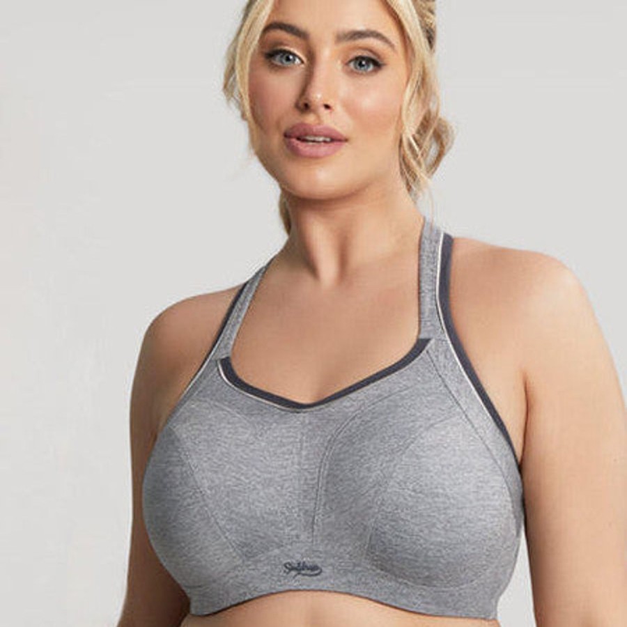 Bras Sculptresse | Sculptresse - Non Padded Sports Bra Charcoal Marl