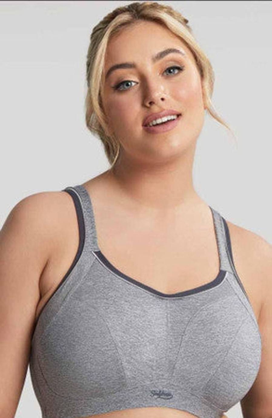 Bras Sculptresse | Sculptresse - Non Padded Sports Bra Charcoal Marl