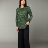 Tani Australia Tani | Tani - Cara Long Sleeve Swing Top Tiger Green