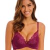 Bras Wacoal | Wacoal - Lace Perfection Plunge Bra Red Plum