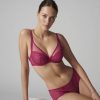 Bras Simone Perele | Simone Perele - Exotica Full Cup Plunge Bra Raspberry