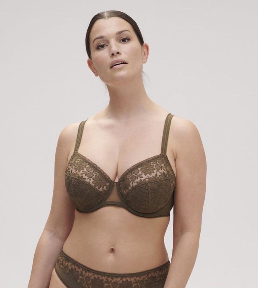 Bras Simone Perele | Simone Perele - Amazone Full Cup Control Bra Nomad Green