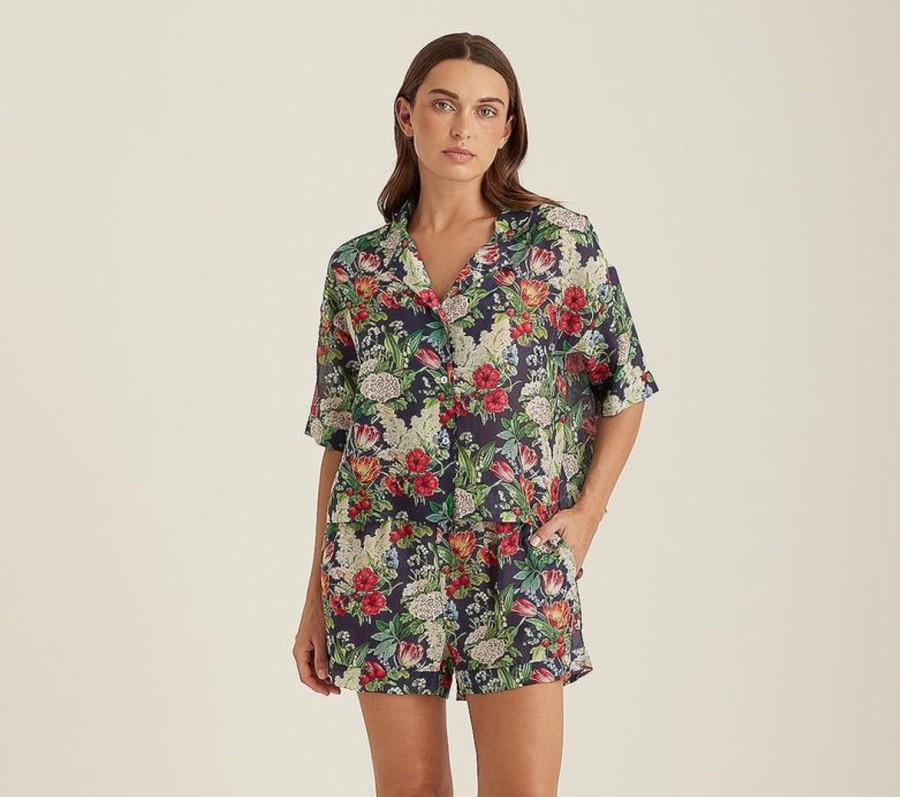 Sleepwear Papinelle | Papinelle - Clara Ss Silk/Cotton Shirt