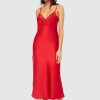 Silks GINIA | Ginia - Silk Lace Slip Red Chili