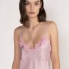 Sleepwear GINIA | Ginia - Lace V-Neck Chemise Hyacinth