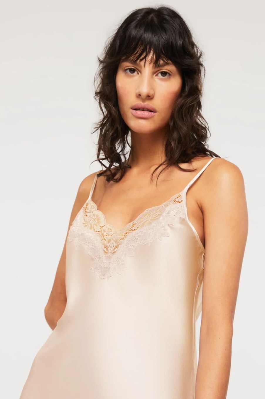 Silks GINIA | Ginia - Silk Lace Cami Mink