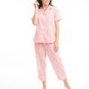 Sleepwear Victorias Dream | Victoria'S Dream - Bendigo Cotton 3/4 Pant Coral