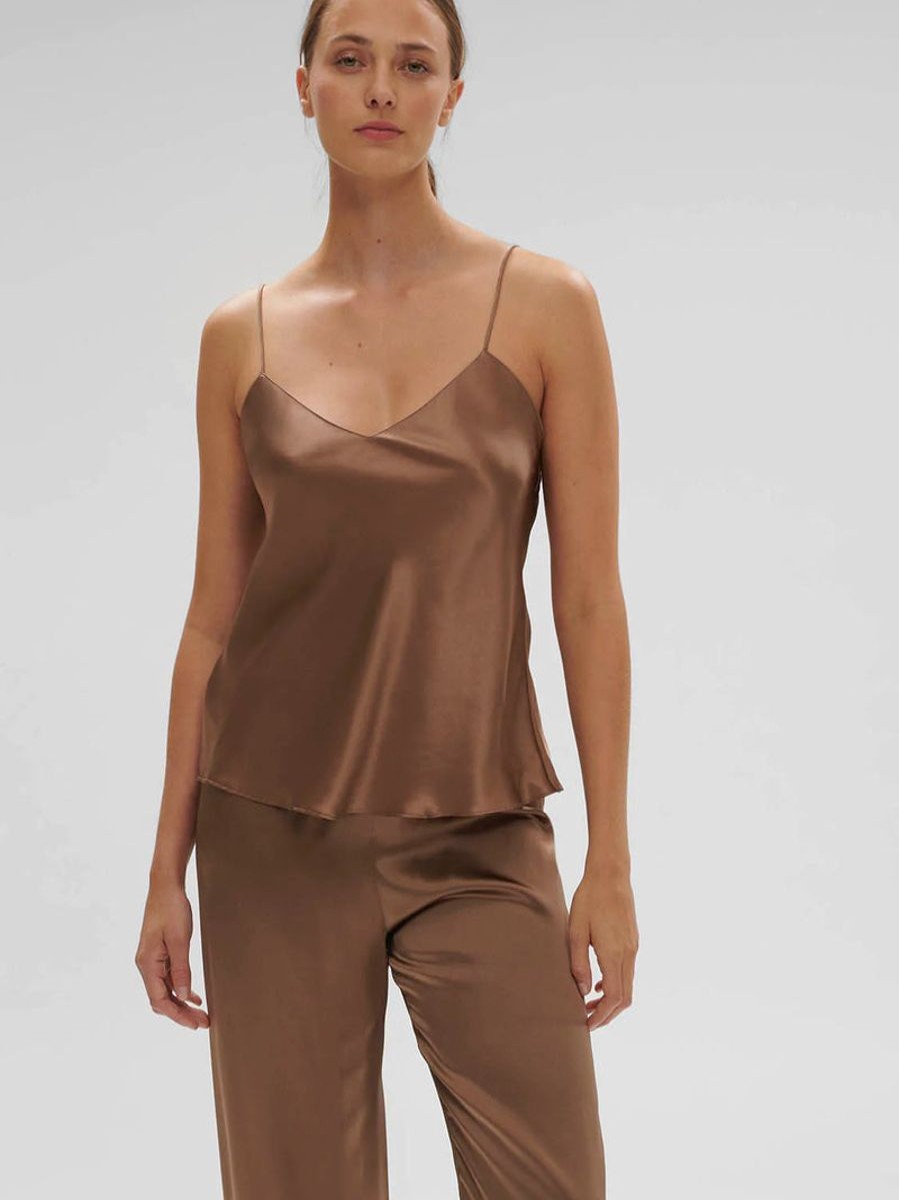 Sleepwear Simone Perele | Simone Perele - Dream Silk Camisole Macchiato