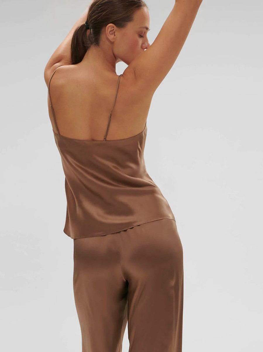 Sleepwear Simone Perele | Simone Perele - Dream Silk Camisole Macchiato