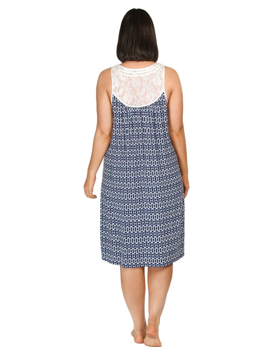 Sleepwear Yuu | Yuu - Sleeveless Ikat Dress Navy