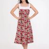 Sleepwear Arabella | Arabella - Pin Tucked Lace Cotton Nightie Poppy Print