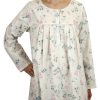 Sleepwear French Country | French Country - Cotton Long Sleeve Nightie Rose Trellis