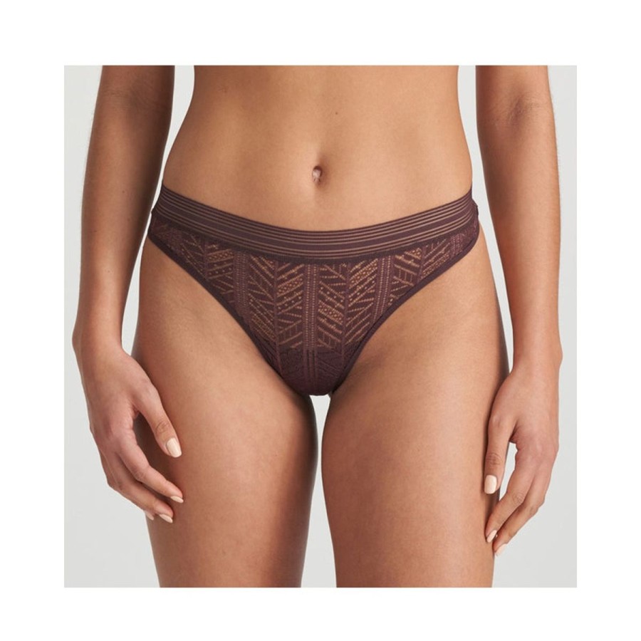 Briefs Marie Jo | Marie Jo - L' Aventure Richard Thong Aubergine