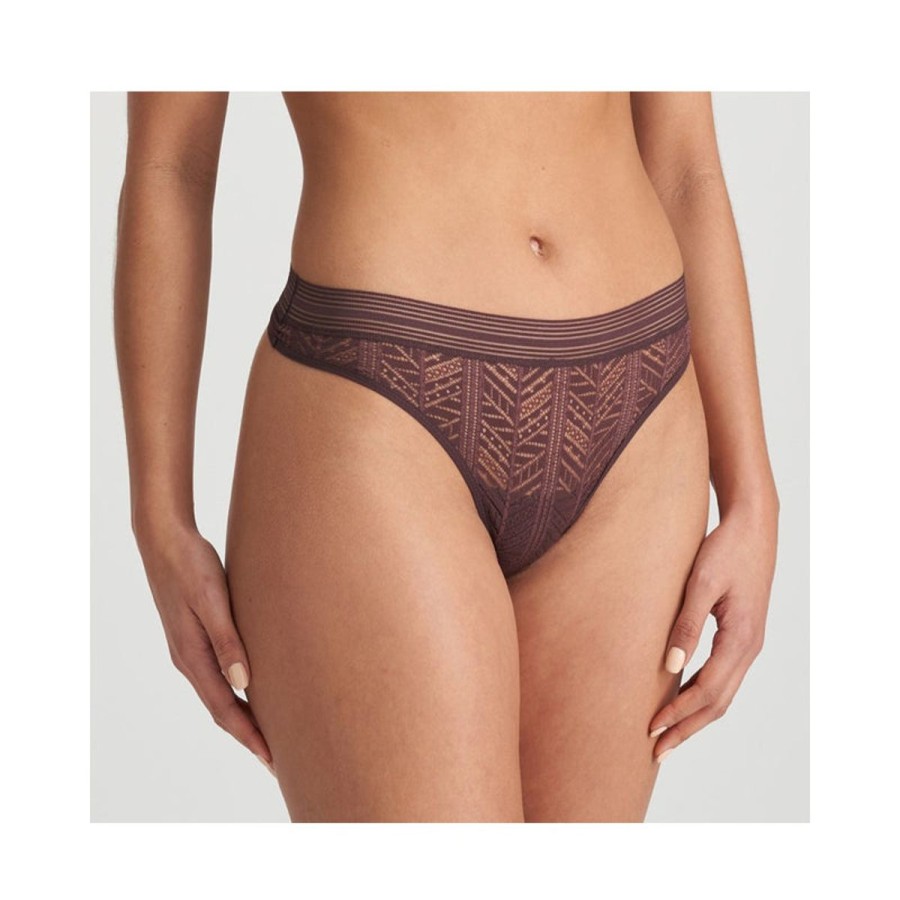 Briefs Marie Jo | Marie Jo - L' Aventure Richard Thong Aubergine