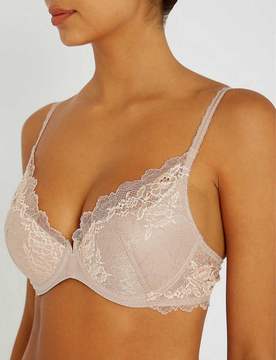 Bras Wacoal | Wacoal - Lace Perfection Plunge Push Up Bra Rose Mist