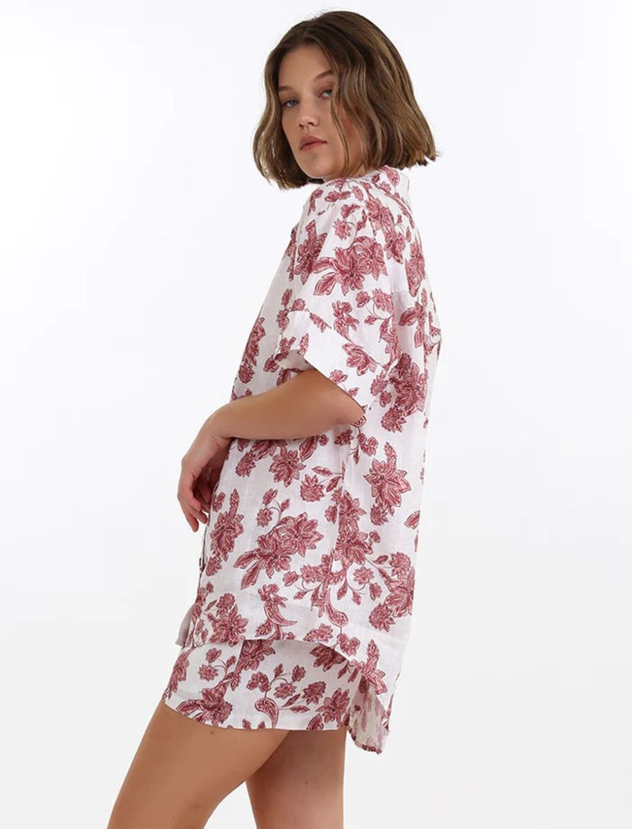 Sleepwear Papinelle | Papinelle - Resort Linen Boxer Floral